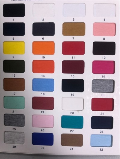 DG-HX H803#  32s精梳拉架食毛  成分：95% cotton 5% spandex  克重：180-190g 45度照